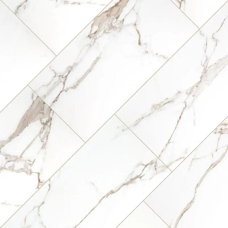Savoy Crema Matte Marble Look Porcelain Mosaics 2x2 angled view