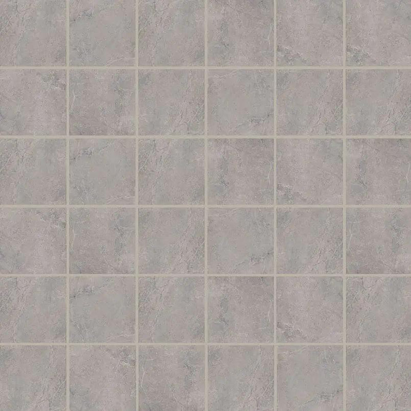 Soreno Grigio Matte Porcelain Mosaics 2x2 close up