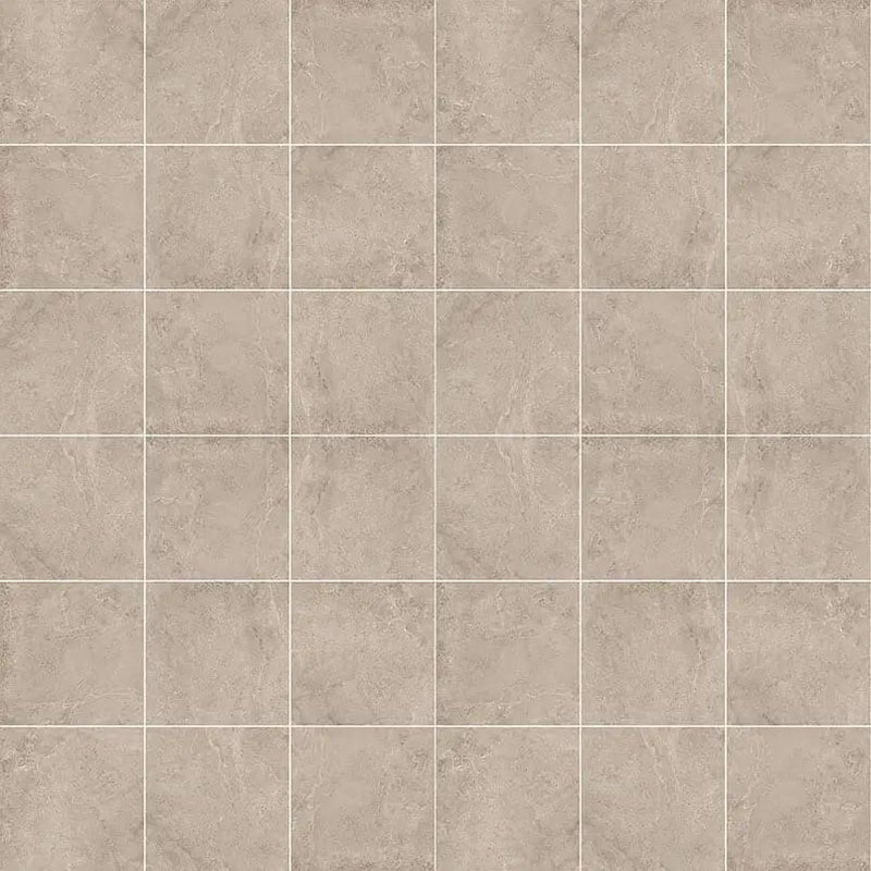 Soreno Taupe Matte Porcelain Mosaics 2x2 close up