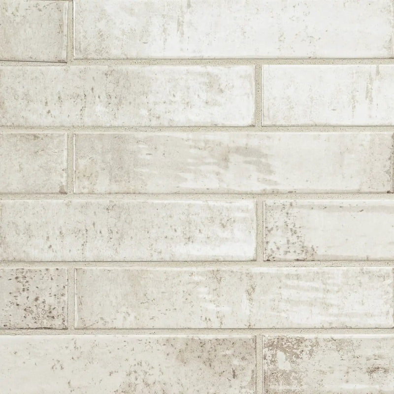 Stella Biscotti 2x10 Glossy Ceramic Mosaics close up