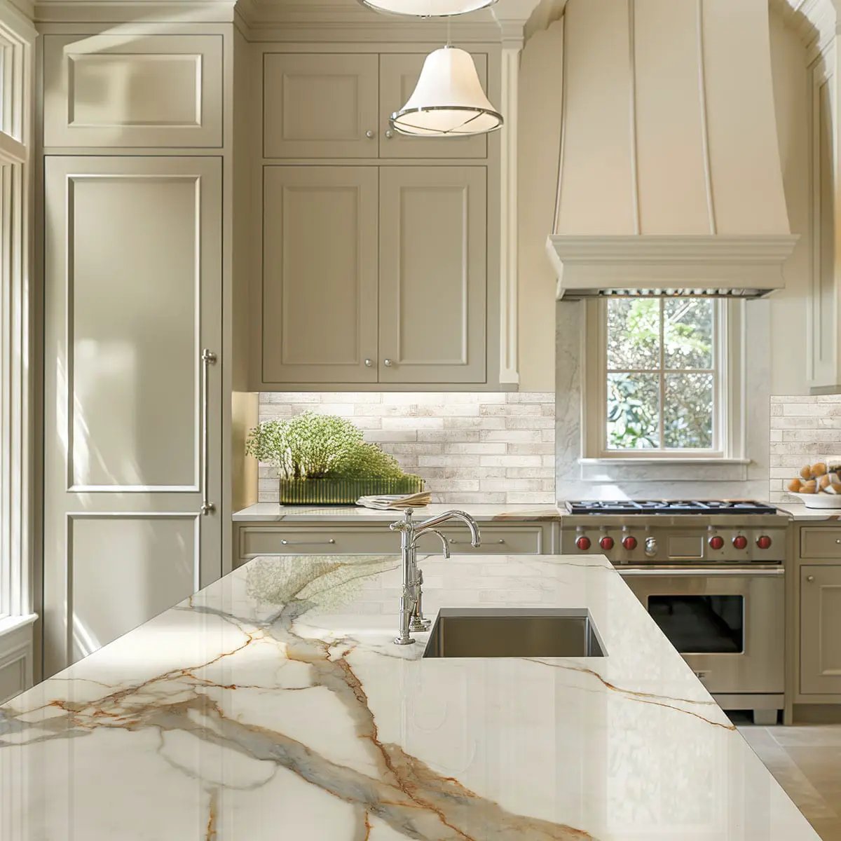 Stella Biscotti 2x10 Glossy Ceramic Mosaics in a finished room