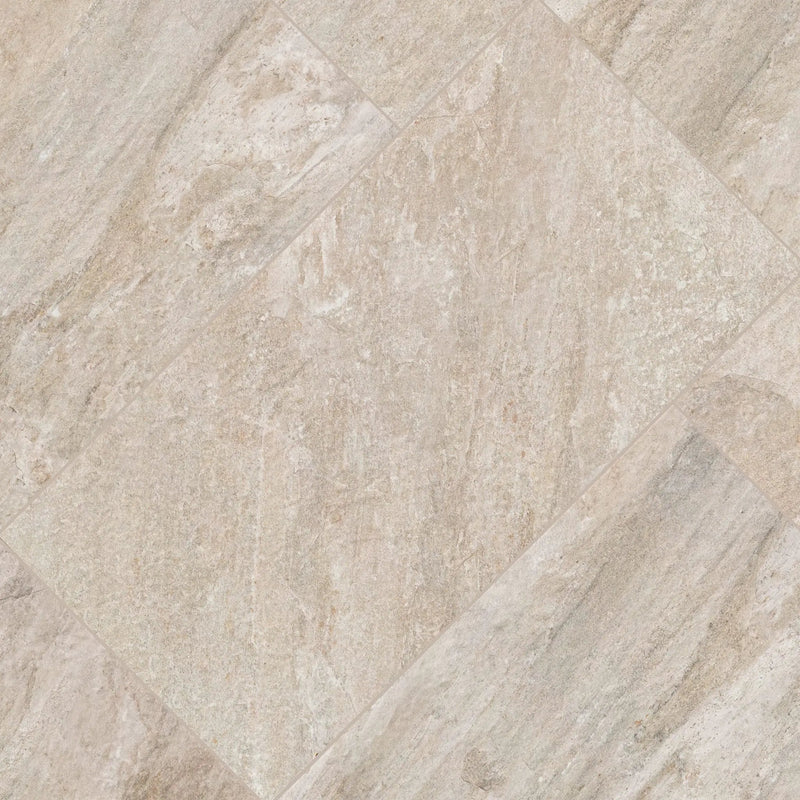 Traktion Stowe Desert Amber Matte Slate Look Porcelain Mosaics 2x2 angled view