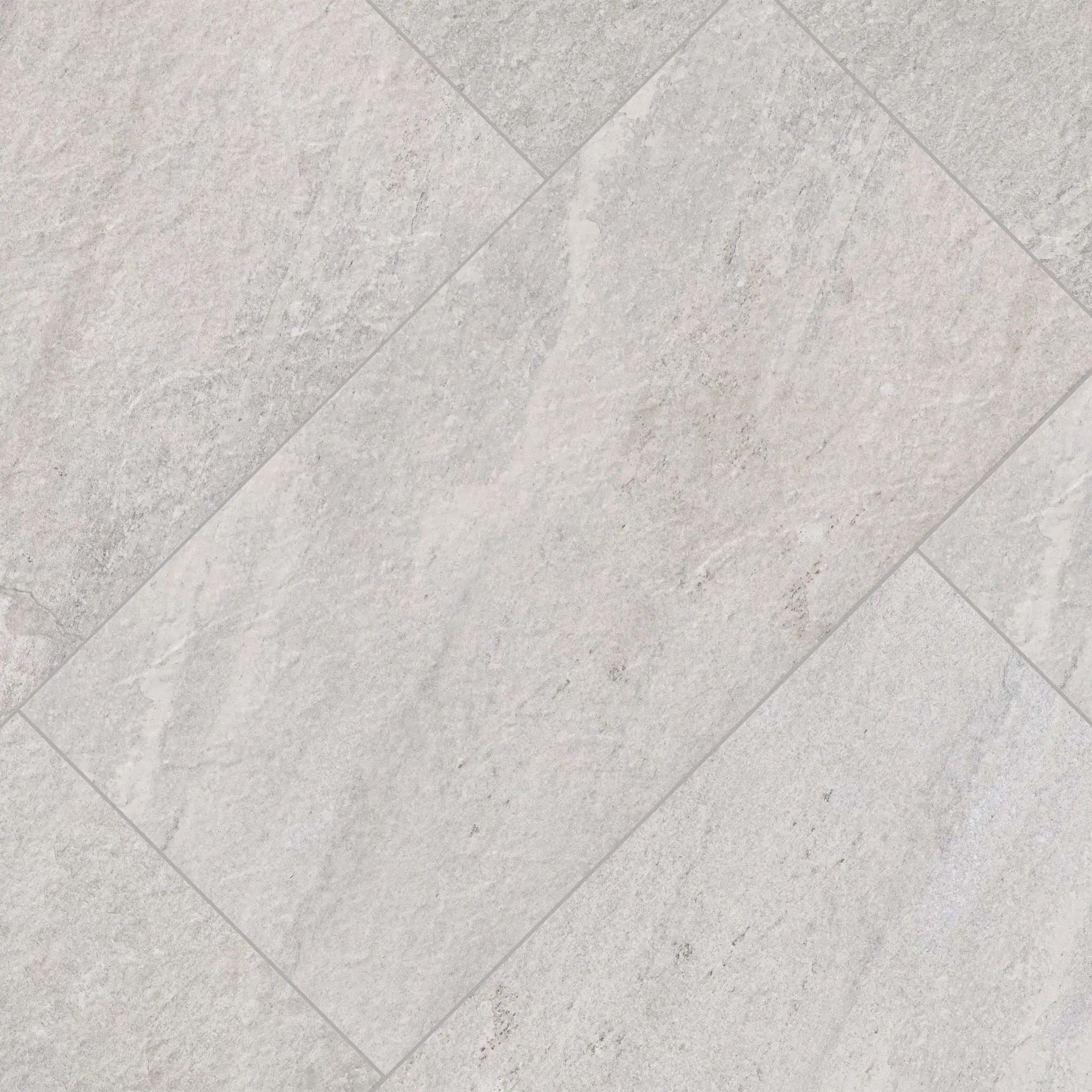 Traktion Stowe Silver Dune Matte Slate Look Porcelain Mosaics 2x2 angled view