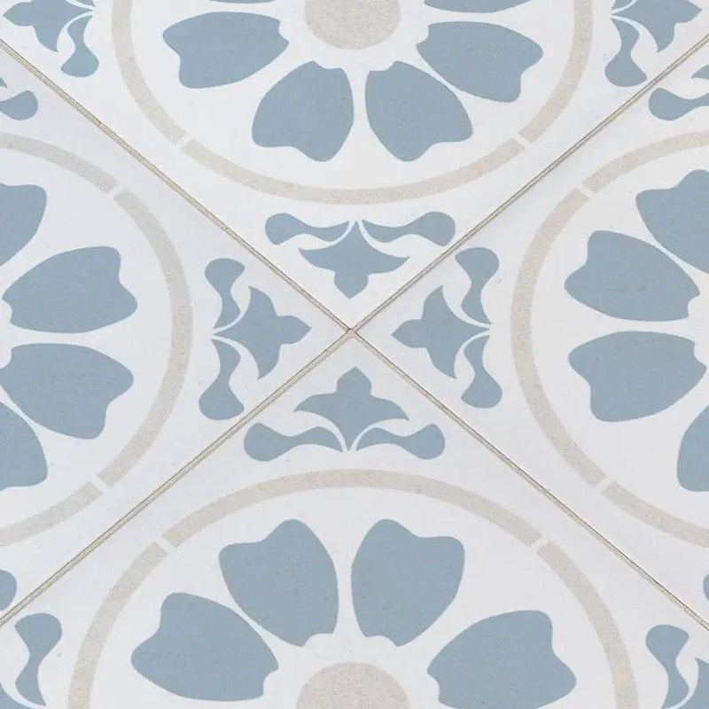 Kenzzi Tamensa Matte Porcelain Tiles 8x8 angled view