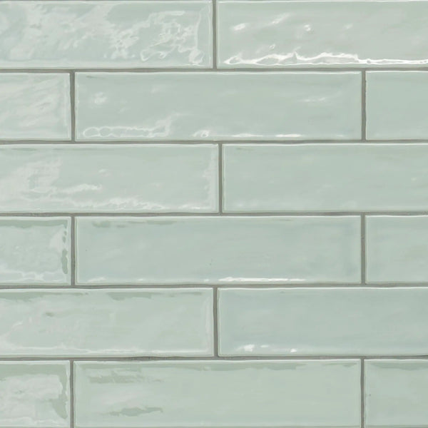 Olive 4x4 Glossy Ceramic Mosaics 2x8