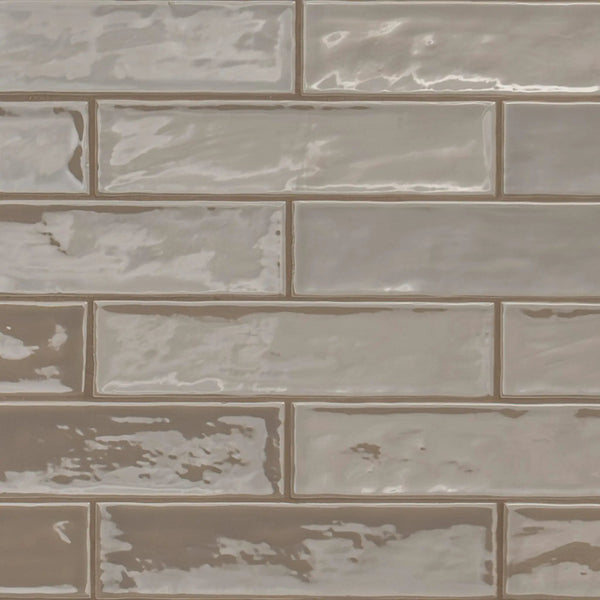 Umber 4x4 Glossy Ceramic Mosaics 2x8