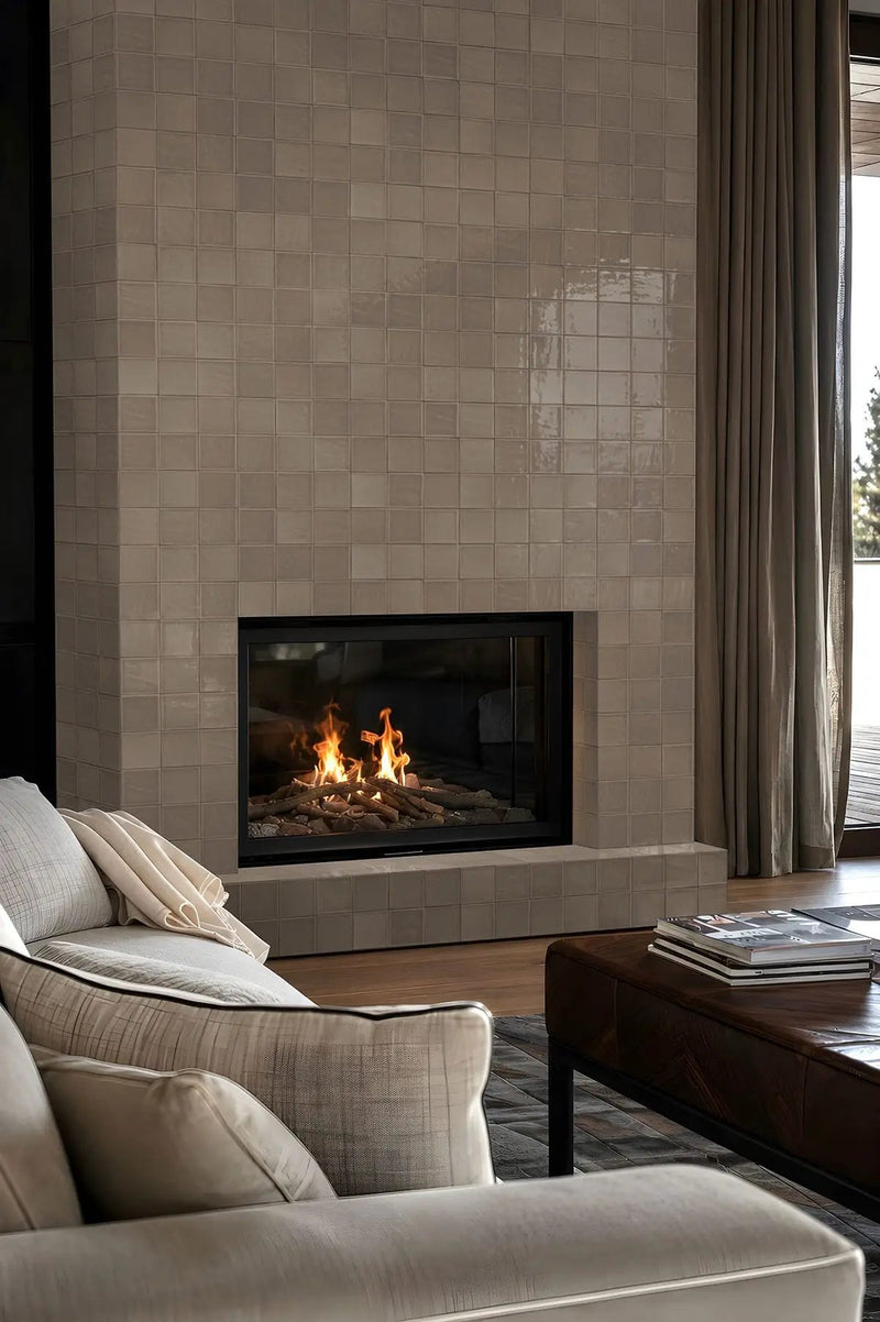 Umber 4x4 Glossy Ceramic Mosaics by MSI Surfaces