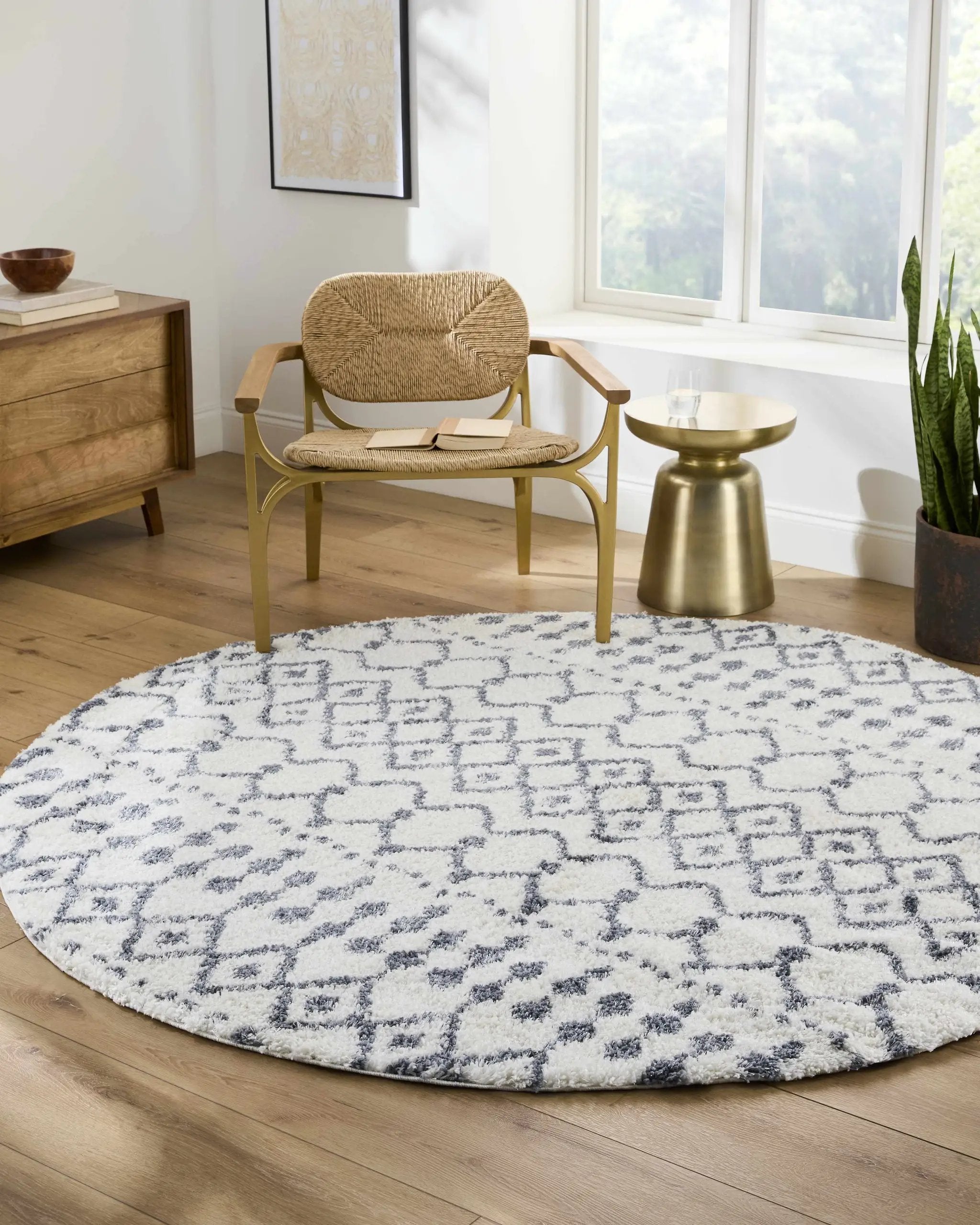 White Gray Navassa Rug - Clearance by Boutique Rugs