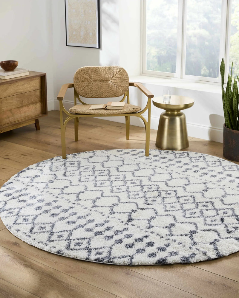 White Gray Navassa Rug - Clearance by Boutique Rugs