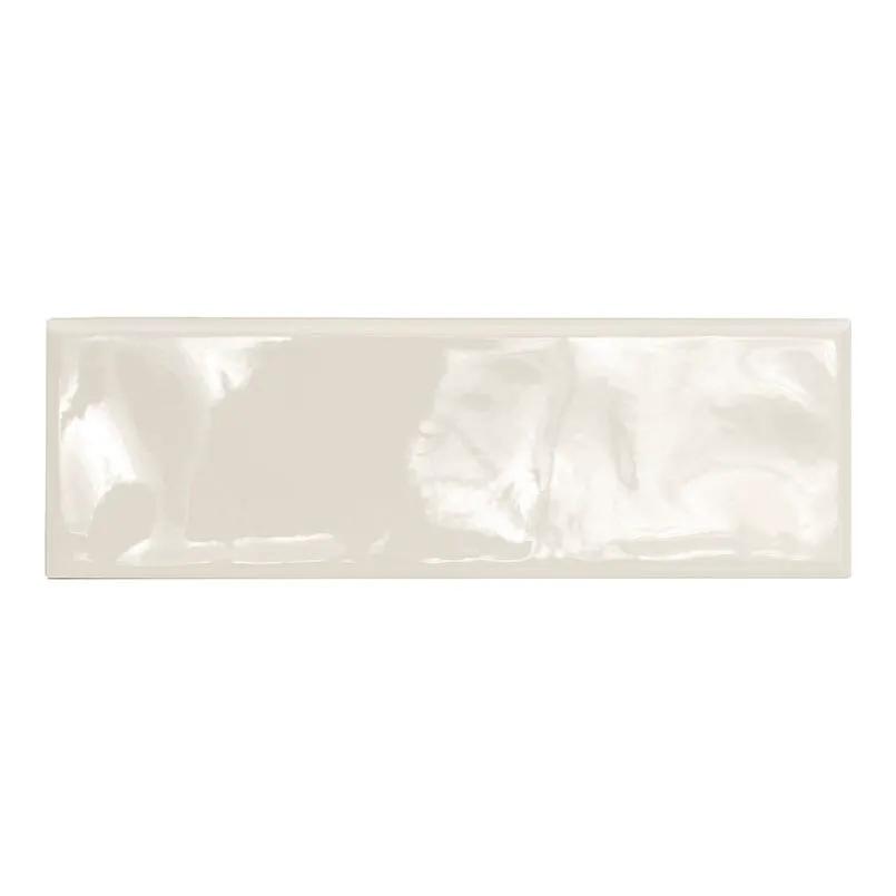 Urbano Crema Tile Glossy Bullnose Ceramic Mosaics 4x12 close up