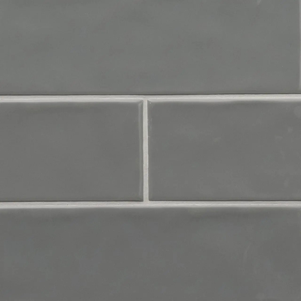 Urbano Graphite Tile Glossy Ceramic Mosaics 4x12 close up