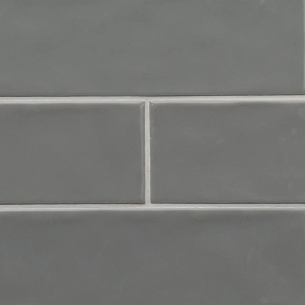 Urbano Graphite Tile Glossy Ceramic Mosaics 4x12 2