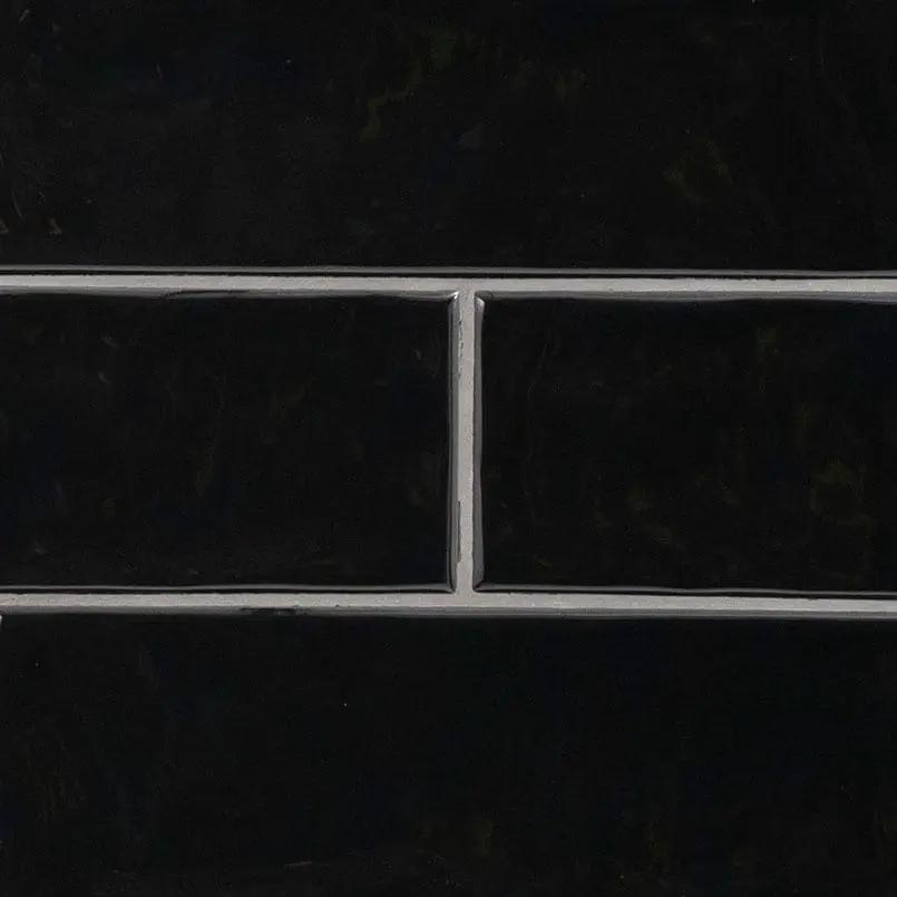 Urbano Ink Tile Glossy Ceramic Mosaics 4x12 close up