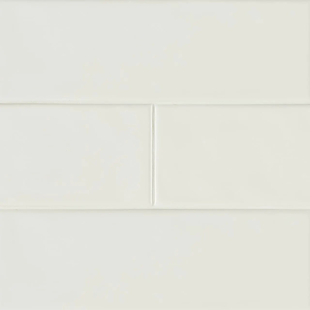 Urbano Pure Subway Tile Glossy Bullnose Ceramic Mosaics 4x12 close up