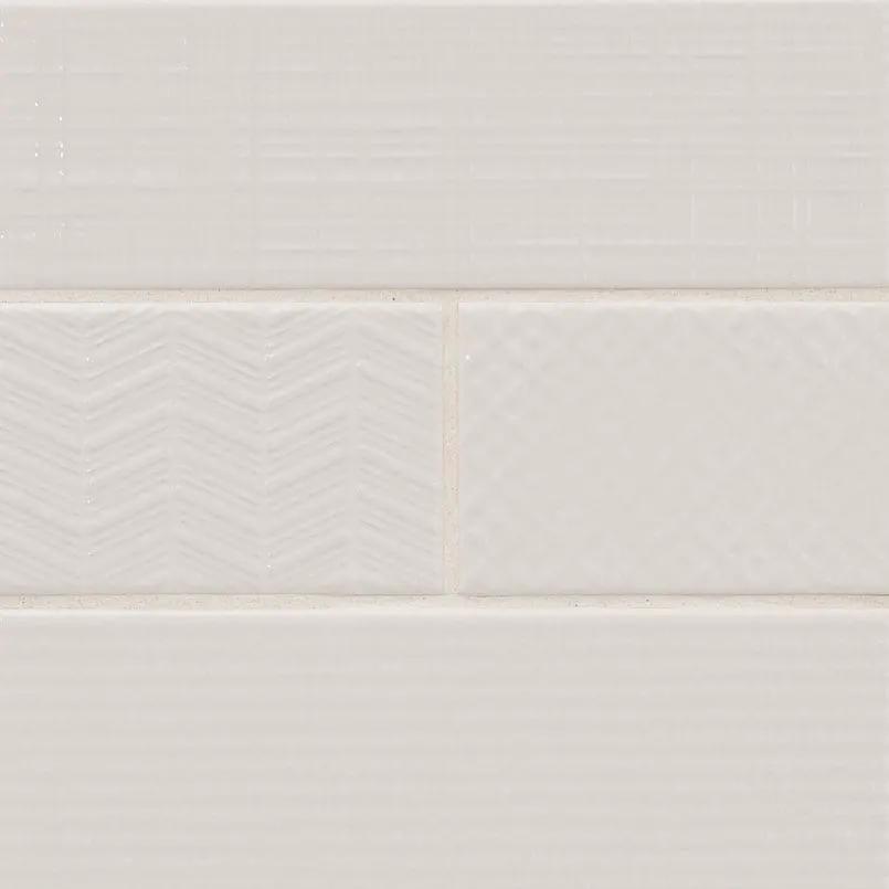 Urbano Pure Subway Tile Glossy Ceramic Mosaics 4x12 2 by MSI Surfaces