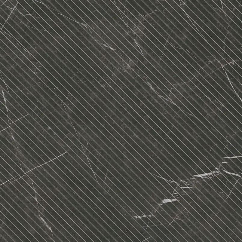 Urbanslat Marmi Noir Satin Ceramic Mosaics 16x48 angled view