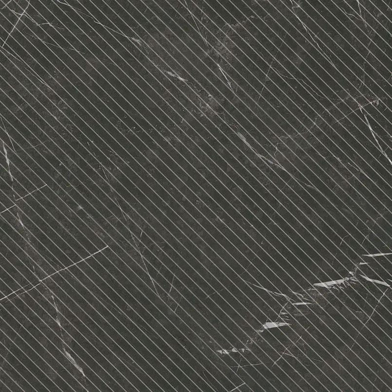 Urbanslat Marmi Noir Satin Ceramic Mosaics 16x48 angled view