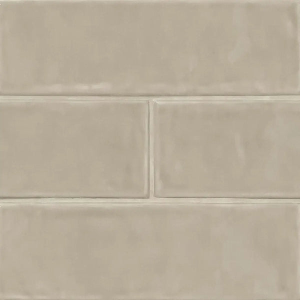 Urbano Warm Concrete Tile Glossy Ceramic Mosaics 4x12
