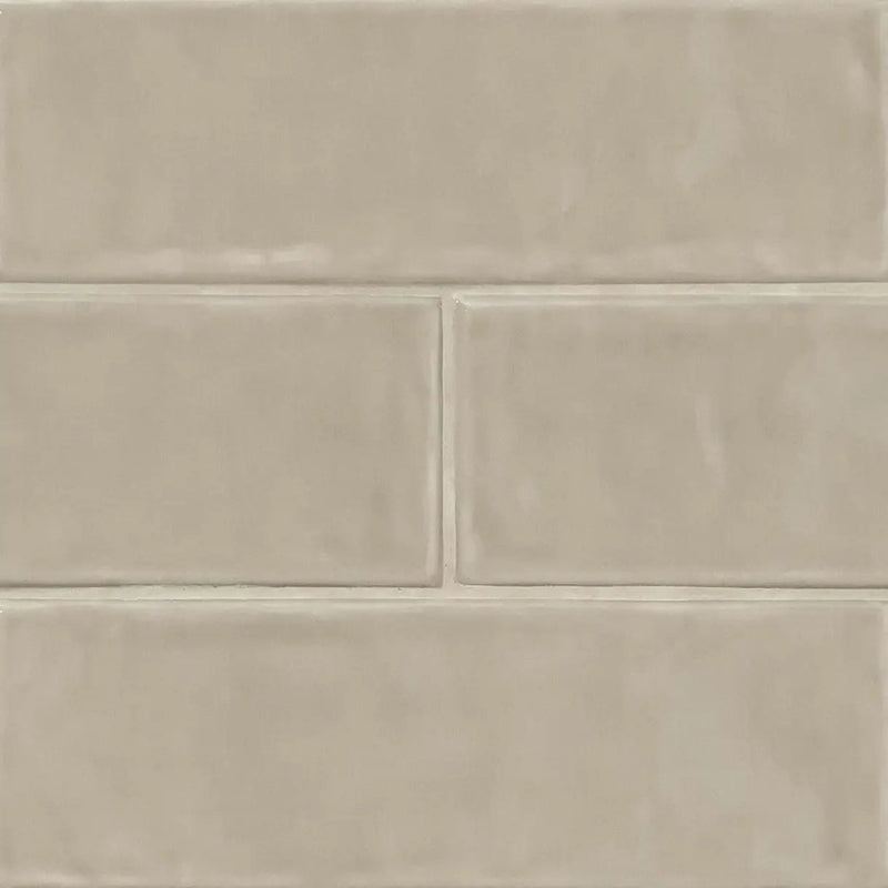 Urbano Warm Concrete Tile Glossy Ceramic Mosaics 4x12 by MSI Surfaces