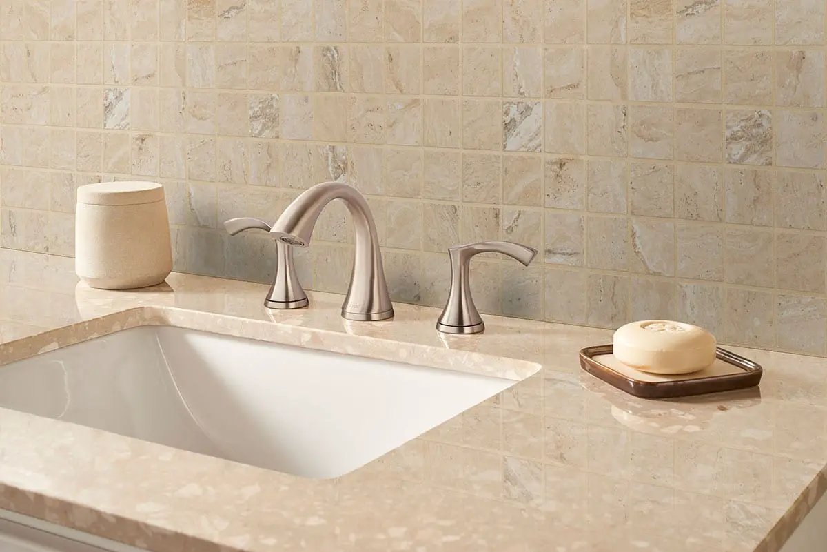 Veneto Sand Matte Travertine Look Porcelain Tiles 12x24 in a finished room