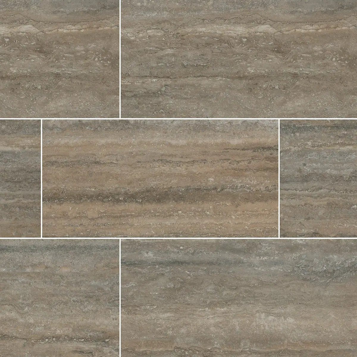 Veneto Noce Matte Bullnose Travertine Look Porcelain Moldings 3x24 close up