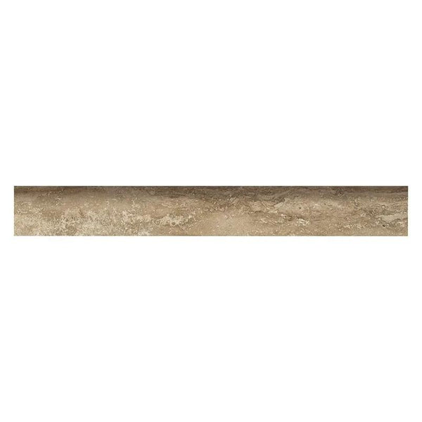 Veneto Noce Polished Bullnose Travertine Look Porcelain Moldings 3x18