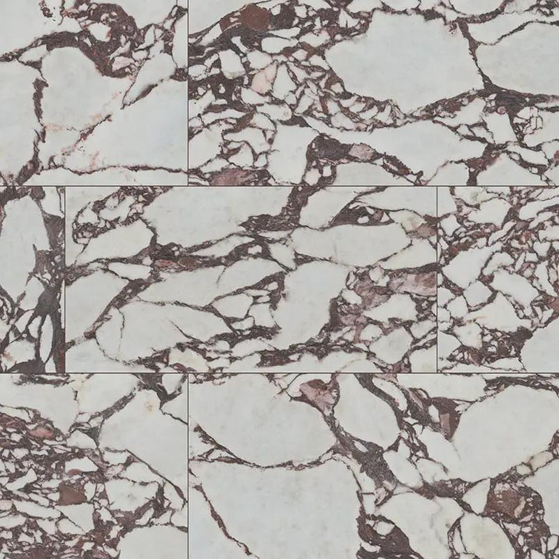 Exotika Violetta Polished Marble Look Porcelain Tiles 24x48 close up