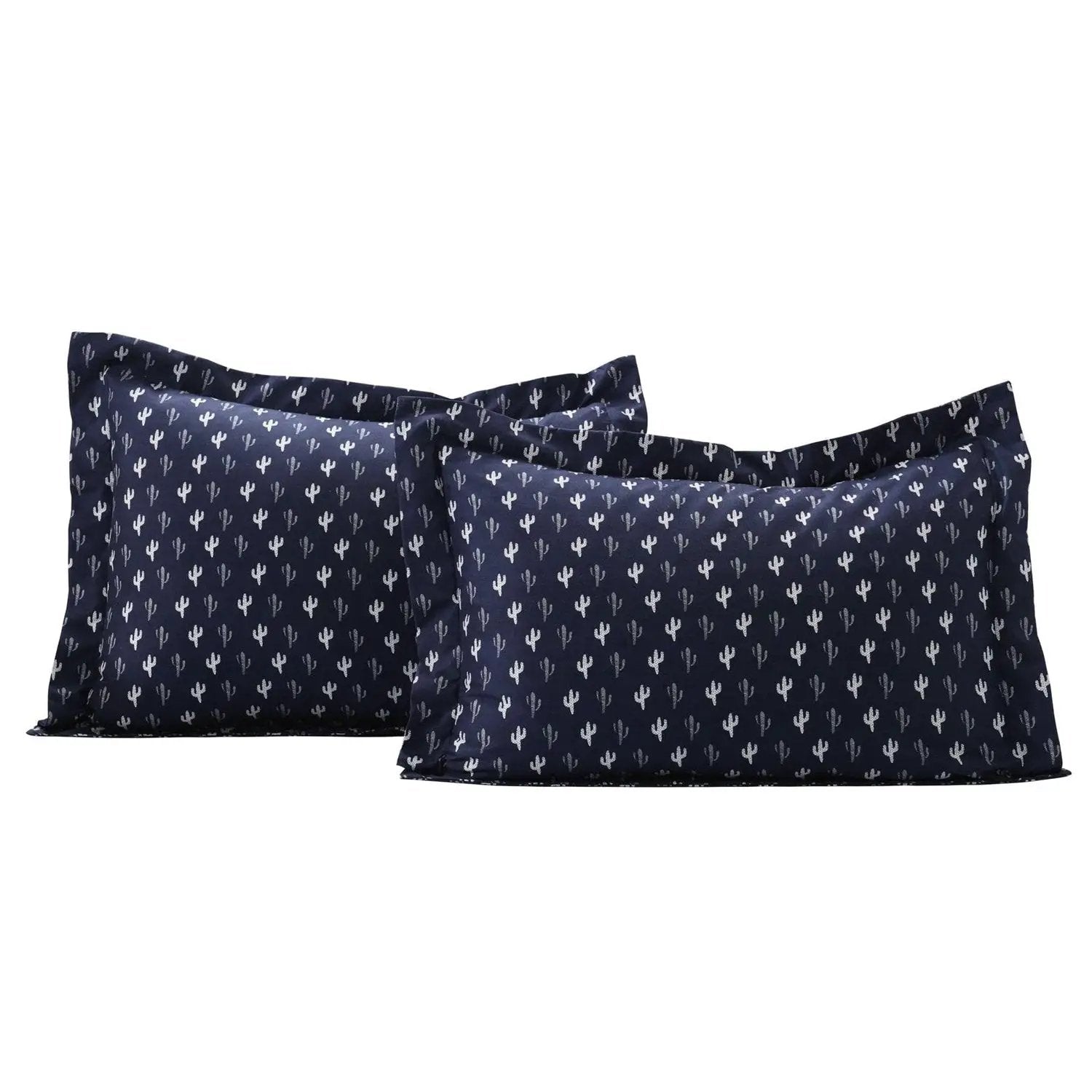 Navy White Stripes Llama Cactus Southwest 6 Piece Lightweight Daybed Cover Set by HomePacific