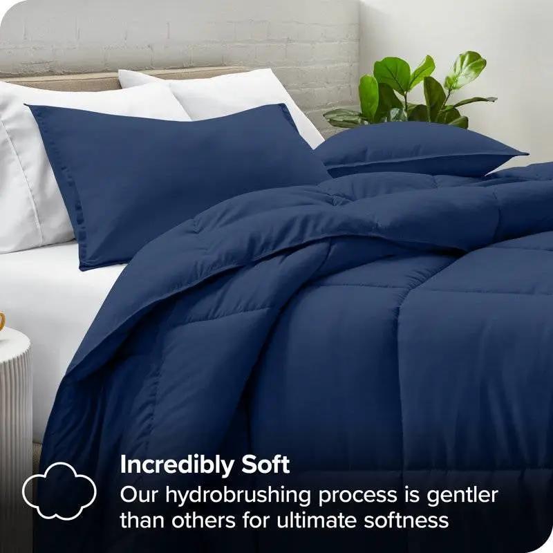 Full/Double size Super Soft Down Alternative Comforter Set in Navy Blue by HomePacific
