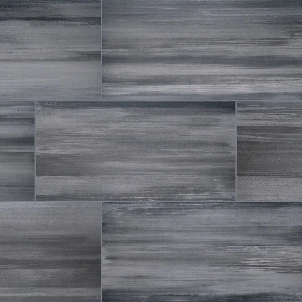 Watercolor Graphite Matte Marble Look Porcelain Tiles 12x24 close up