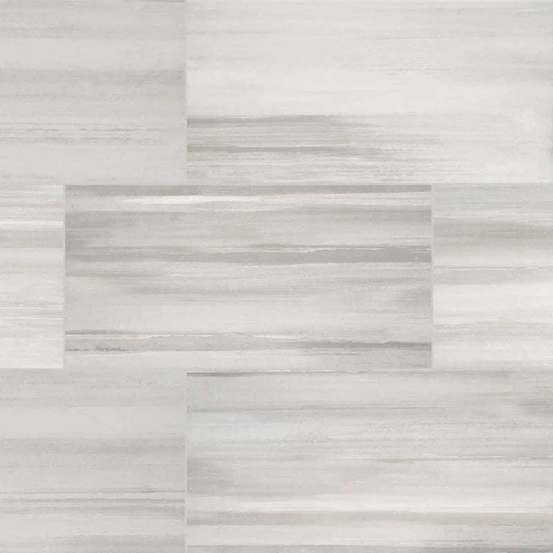 Watercolor Grigio Matte Marble Look Porcelain Tiles 12x24 close up