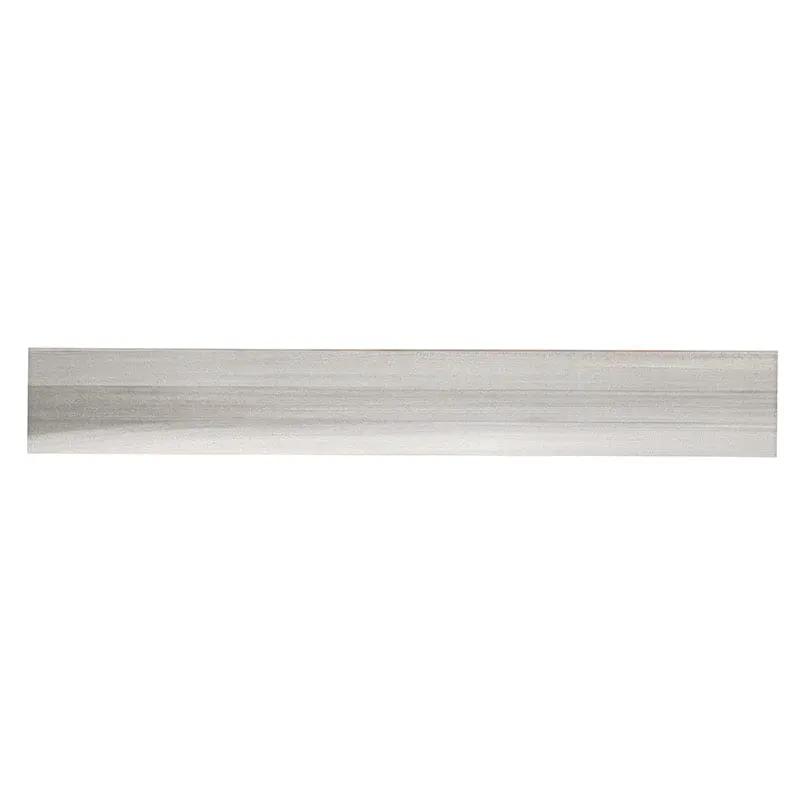 Watercolor Grigio Matte Bullnose Marble Look Porcelain Moldings 3.5x24 close up
