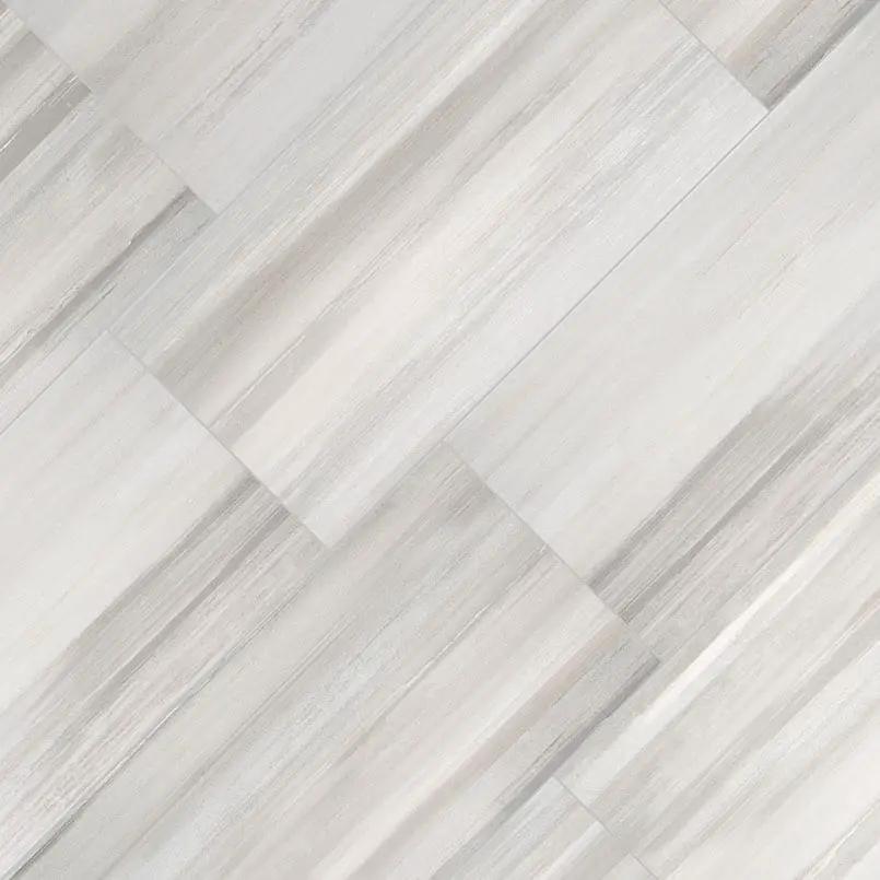 Watercolor Grigio Matte Bullnose Marble Look Porcelain Moldings 3.5x24 angled view