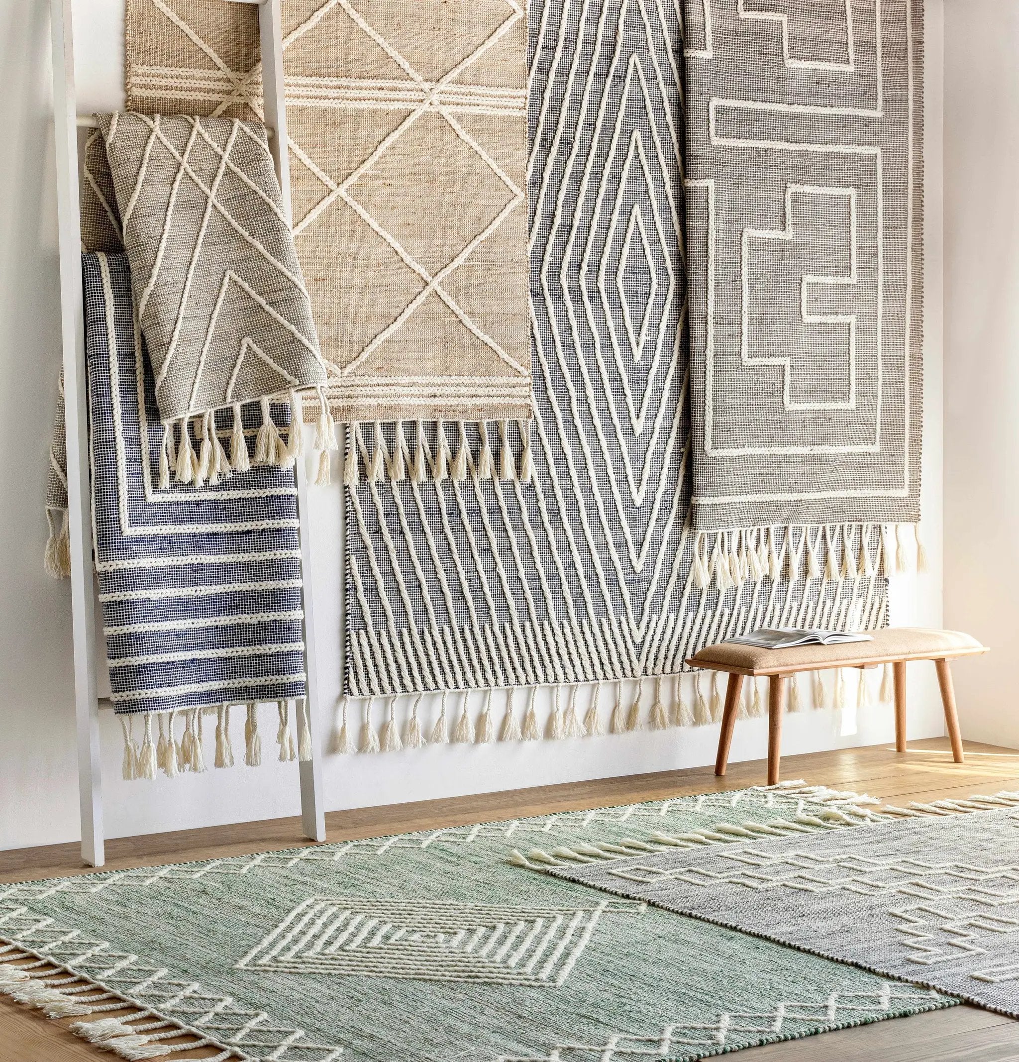 Guiuan Tasseled Jute&Wool Rug - Clearance by Boutique Rugs