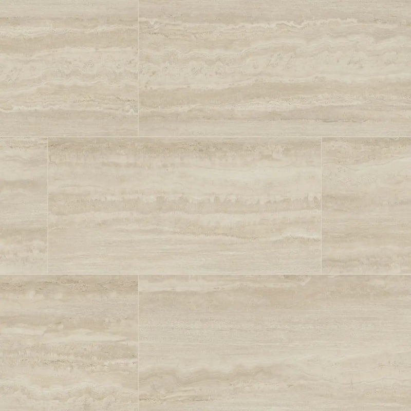 Assos Matte Travertine Look Porcelain Tiles 24x48 close up