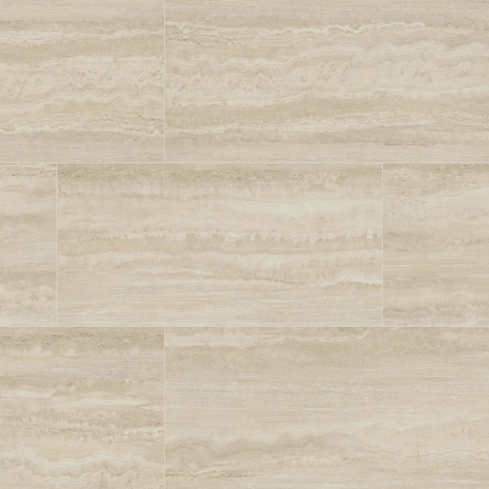 Assos Matte Travertine Look Porcelain Tiles 24x48 close up