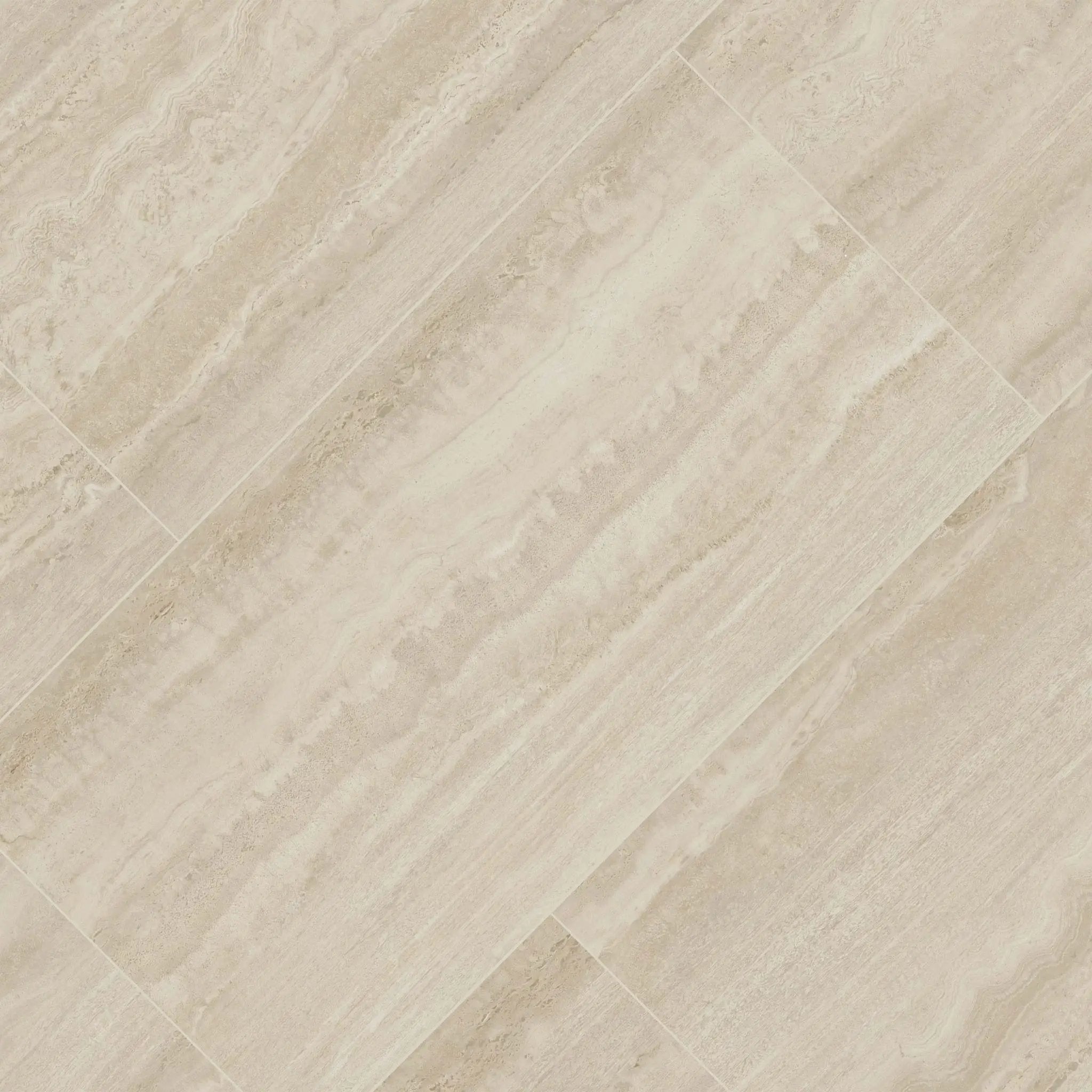 Assos Matte Travertine Look Porcelain Tiles 24x48 angled view