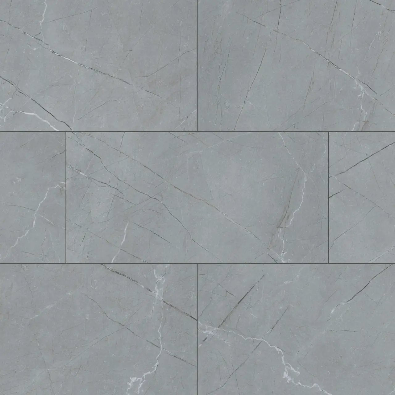 Aylana Gris Matte Marble Look Porcelain Tiles 12x24 close up
