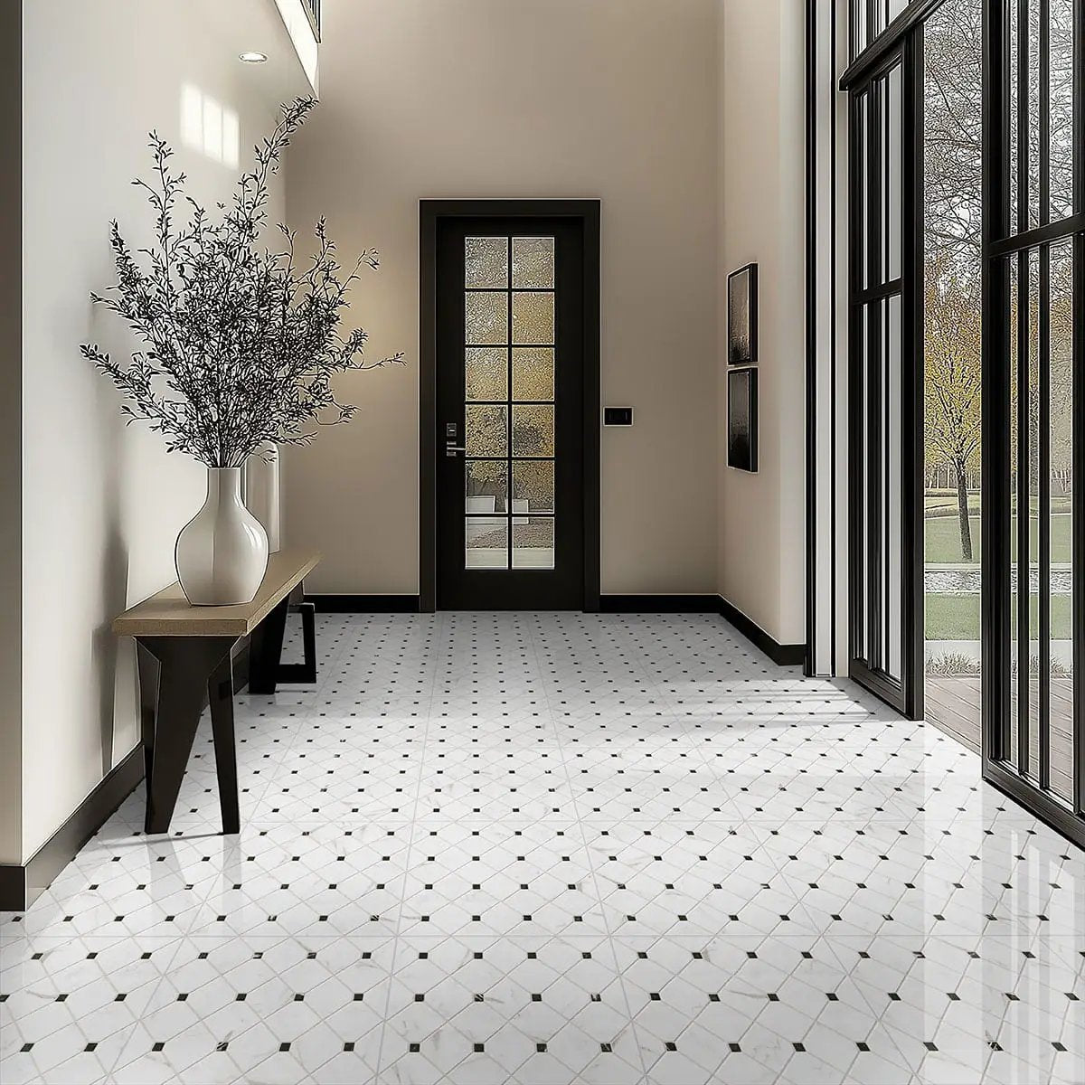 Casa Bianchi Matte Porcelain Tiles 17x17 by MSI Surfaces
