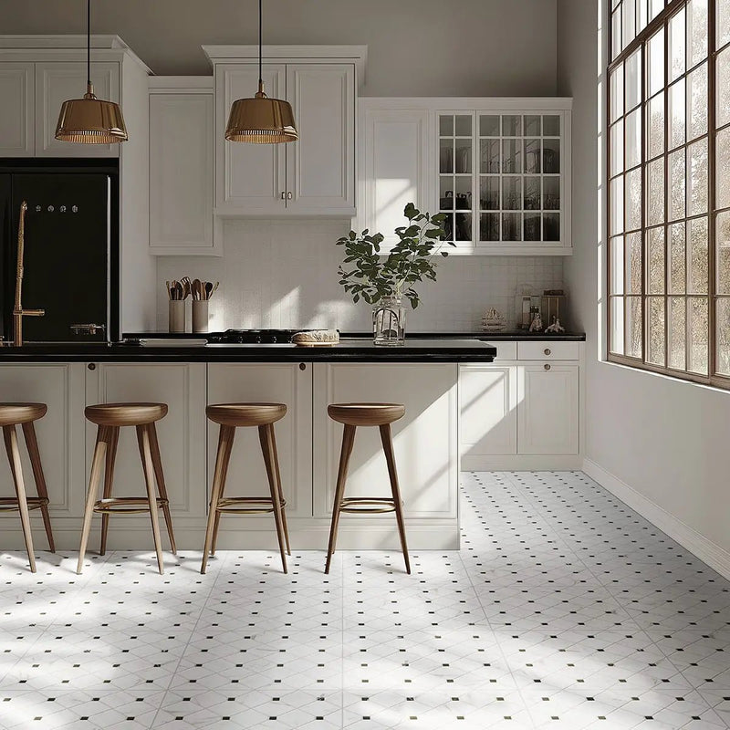 Casa Bianchi Matte Porcelain Tiles 17x17 by MSI Surfaces