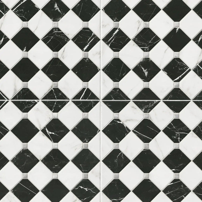 Casa Tuxedo Matte Porcelain Tiles 17x17 close up