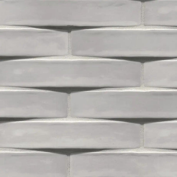 Ash Glossy Ceramic Mosaics 2x10