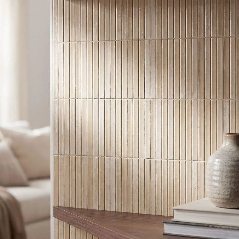 Cappuccino Glossy Porcelain Mosaics 5x10 by MSI Surfaces
