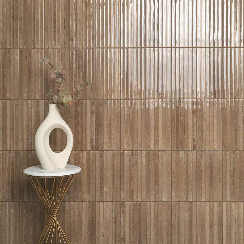 Chocolate Glossy Porcelain Mosaics 5x10 by MSI Surfaces