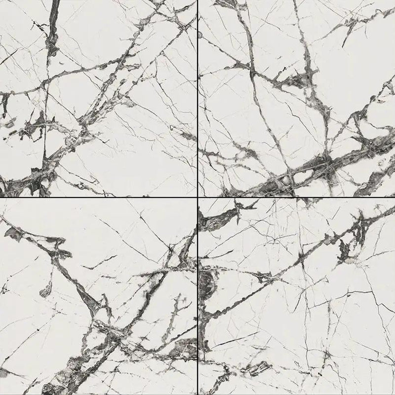 Exotika Lux Iceberg 24x48 Polished Marble Look Porcelain Tiles 48x48 close up