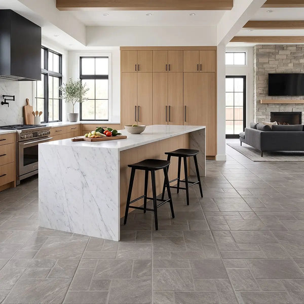 Marlu Mist Matte Slate Look Porcelain Tiles 18x18, photo 2 of 4