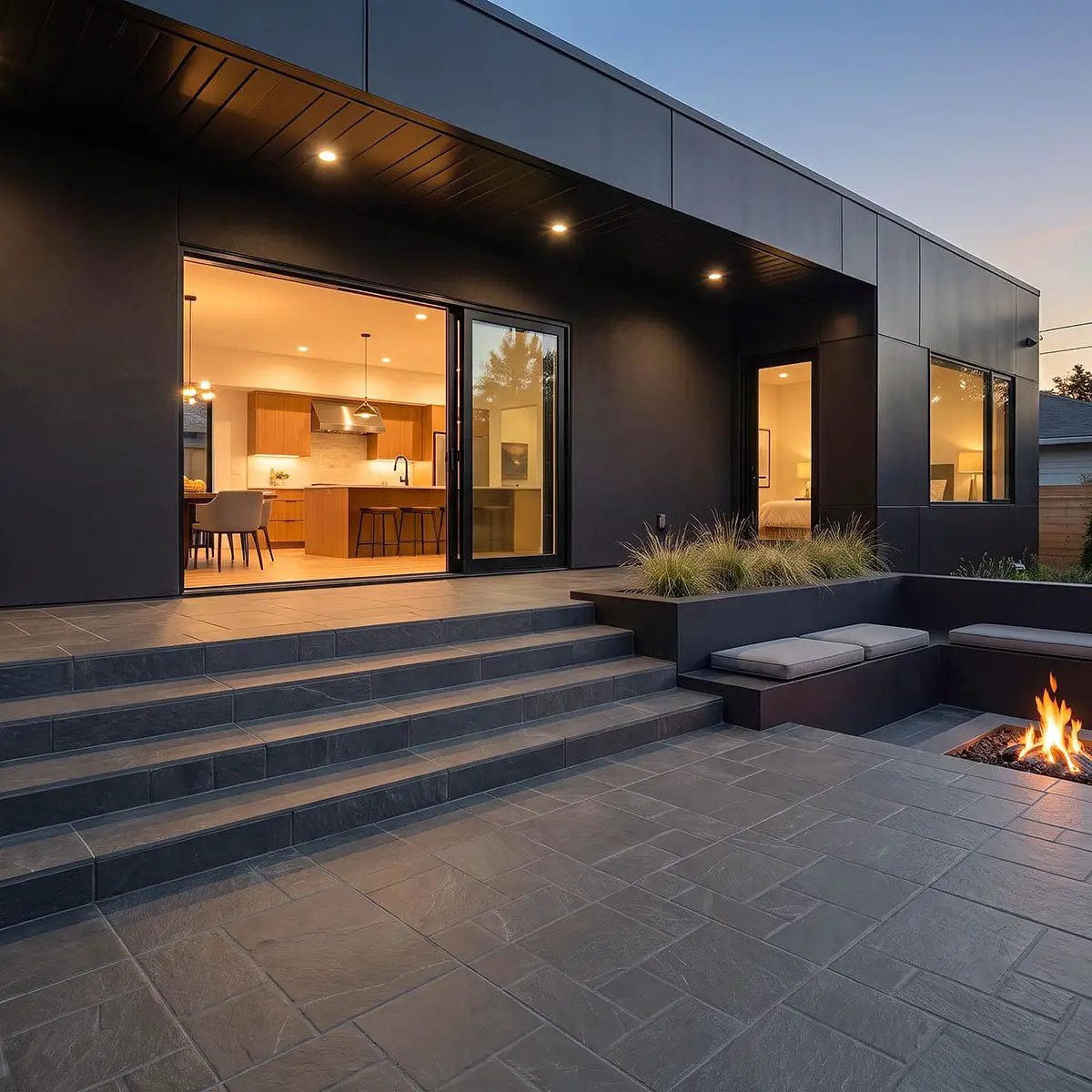 Marlu Nero Matte Slate Look Porcelain Tiles 18x18 by MSI Surfaces
