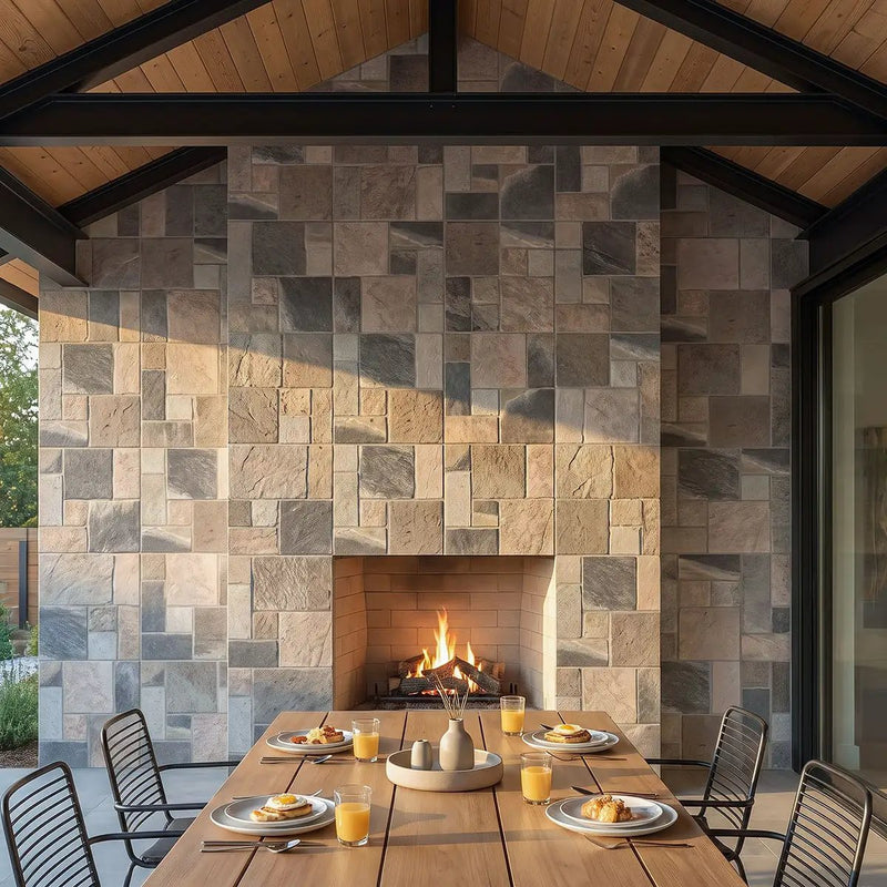 Marlu River Drift Matte Slate Look Porcelain Tiles 18x18 by MSI Surfaces