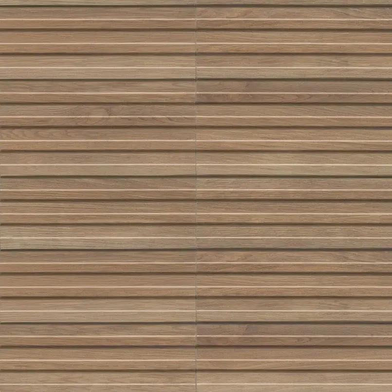 Camel Matte Porcelain Mosaics 6x16 angled view