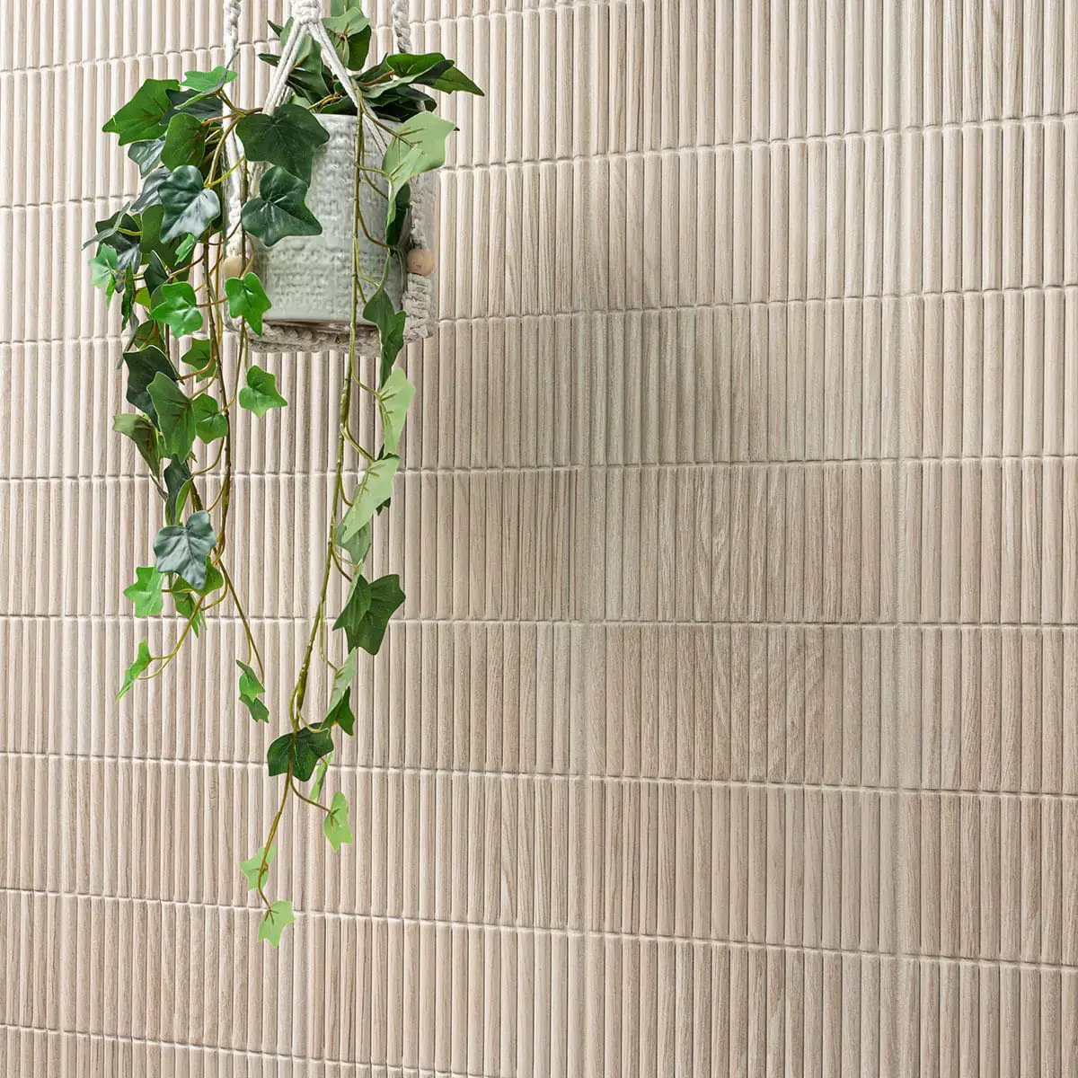 Abedul Matte Porcelain Mosaics 4.5x9 in a finished room